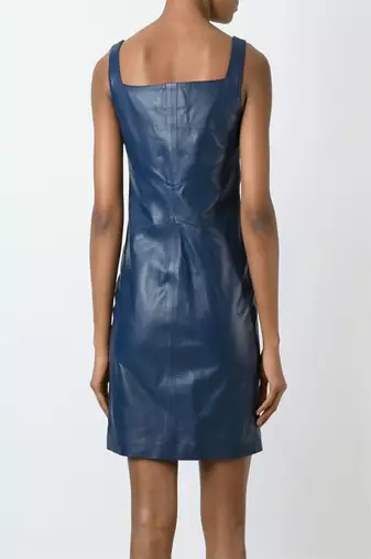 women's genuine lambskin mini leather dress form fitting bodycon style modern