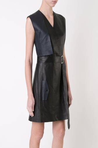 women's genuine lambskin mini leather dress form fitting bodycon style stylish