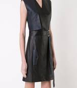women's genuine lambskin mini leather dress form fitting bodycon style stylish