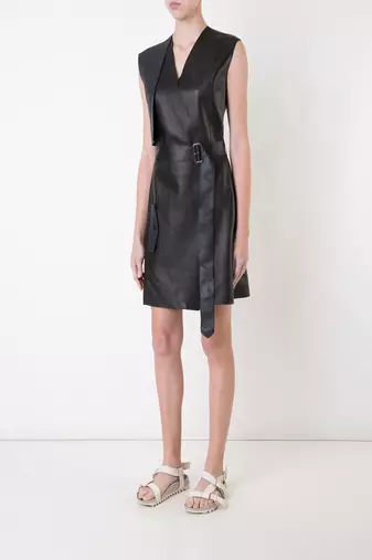 women's genuine lambskin mini leather dress form fitting bodycon style stylish
