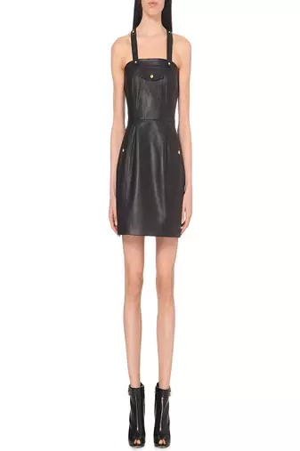 women's genuine lambskin mini leather dress form fitting bodycon style superior