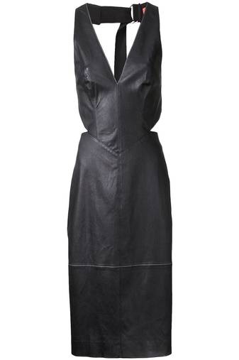 women's lambskin mini leather dress sleeveless fit exclusive