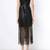 women’s lambskin genuine leather bodycon dress fringed  wear mini leather dress