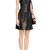 women’s lambskin genuine leather bodycon dress sleeveless wear mini leather dress