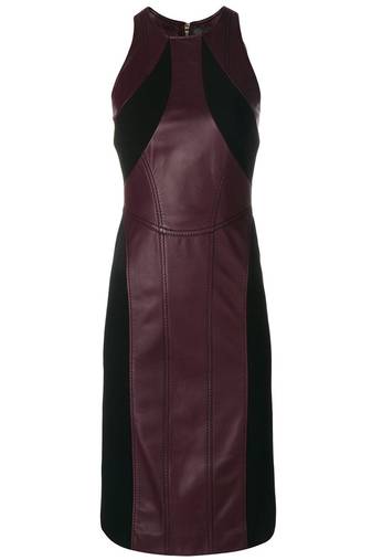 women's lambskin mini leather dress sleeveless fit authentic