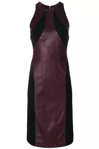 women's lambskin mini leather dress sleeveless fit authentic