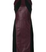 women's lambskin mini leather dress sleeveless fit authentic