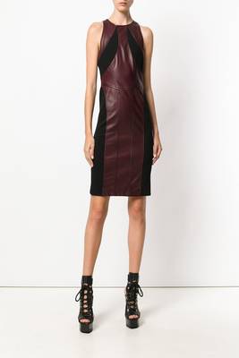women's lambskin mini leather dress sleeveless fit authentic 2