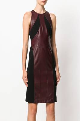 women's lambskin mini leather dress sleeveless fit authentic 3