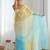 Yellow Color embroidery sequence work chiffon Saree