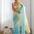Yellow Color embroidery sequence work chiffon Saree