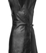 women’s lambskin genuine leather bodycon dress mini leather dress