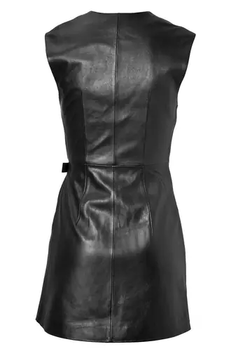 women's genuine lambskin mini leather dress form fitting bodycon style sophisticated