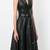 women's lambskin mini leather dress sleeveless cut refined