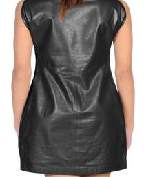 women's genuine lambskin mini leather dress form fitting bodycon style timeless