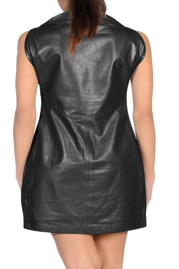 women's genuine lambskin mini leather dress form fitting bodycon style timeless