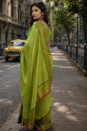  parrot handloom cotton tissue saree