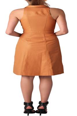women's genuine lambskin mini leather dress form fitting bodycon style distinctive 2
