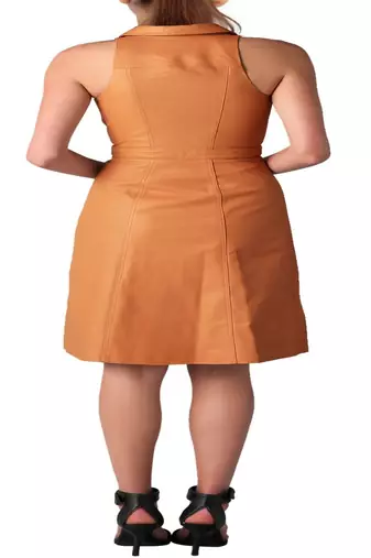 women's genuine lambskin mini leather dress form fitting bodycon style distinctive