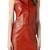 women's red lambskin mini leather dress form fitting bodycon style