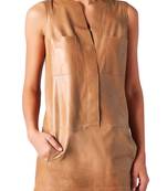 women's genuine lambskin mini leather dress form fitting bodycon style luxury