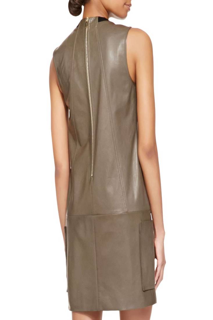 women's genuine lambskin mini leather dress form fitting bodycon style elite