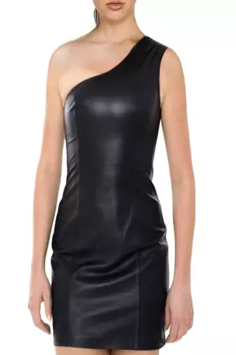 women's genuine lambskin mini leather dress form fitting bodycon style select