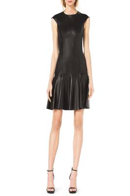 women's lambskin leather dress sleeveless cut genuine 1