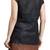 women's lambskin mini leather dress sleeveless cut elegant