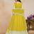 YELLOW COLOR CORDING WORK HEAVY NET SEMI STICHED DESIGNER GOWN 