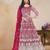 RANI COLOR CORDING WORK HEAVY NET SEMI STICHED DESIGNER GOWN 