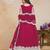 RANI COLOR CORDING WORK HEAVY NET SEMI STICHED DESIGNER GOWN 