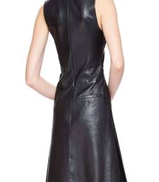 women's genuine lambskin mini leather dress form fitting bodycon style signature