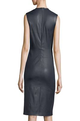 women's genuine lambskin mini leather dress form fitting bodycon style unique 2