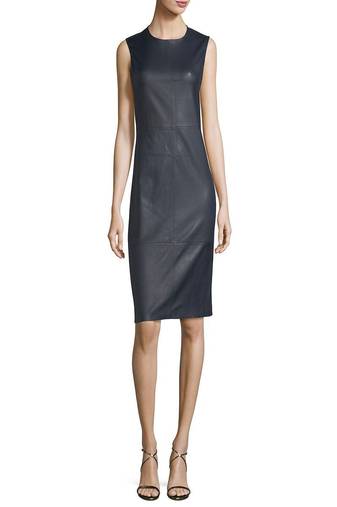 women's genuine lambskin mini leather dress form fitting bodycon style unique