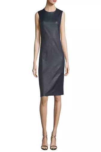 women's genuine lambskin mini leather dress form fitting bodycon style unique