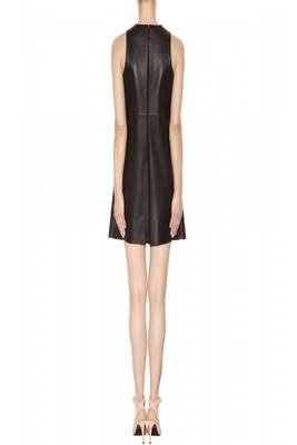 women's genuine lambskin mini leather dress form fitting bodycon style special 2