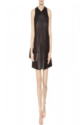 women's genuine lambskin mini leather dress form fitting bodycon style special 1