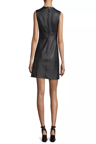 women's genuine lambskin mini leather dress form fitting bodycon style high quality