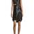 women’s lambskin genuine leather bodycon dress party wear mini sleevless dress 