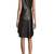 women’s lambskin genuine leather bodycon dress party wear mini sleevless dress 