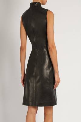 women's genuine lambskin mini leather dress form fitting bodycon style advanced 2