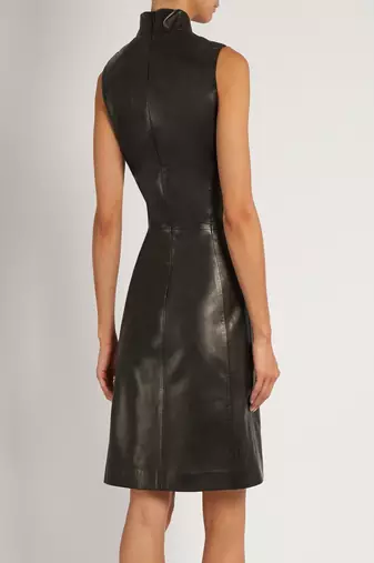 women's genuine lambskin mini leather dress form fitting bodycon style advanced