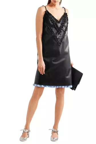 women's genuine lambskin leather dress fit and flare style