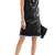 sexy women’s lambskin genuine leather dress fit & flare leather dress