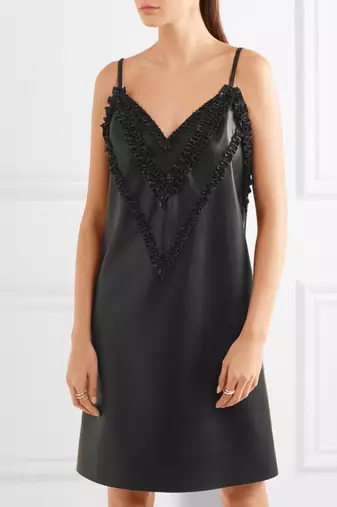 women's genuine lambskin leather dress fit and flare style