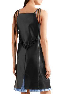 women's genuine lambskin leather dress fit and flare style 3
