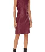 women's genuine lambskin mini leather dress form fitting bodycon style featured