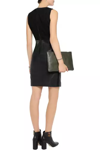 women's genuine lambskin mini leather dress form fitting bodycon style premium exclusive