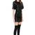 women’s lambskin genuine leather bodycon dress stylish mini short sleeve dress 